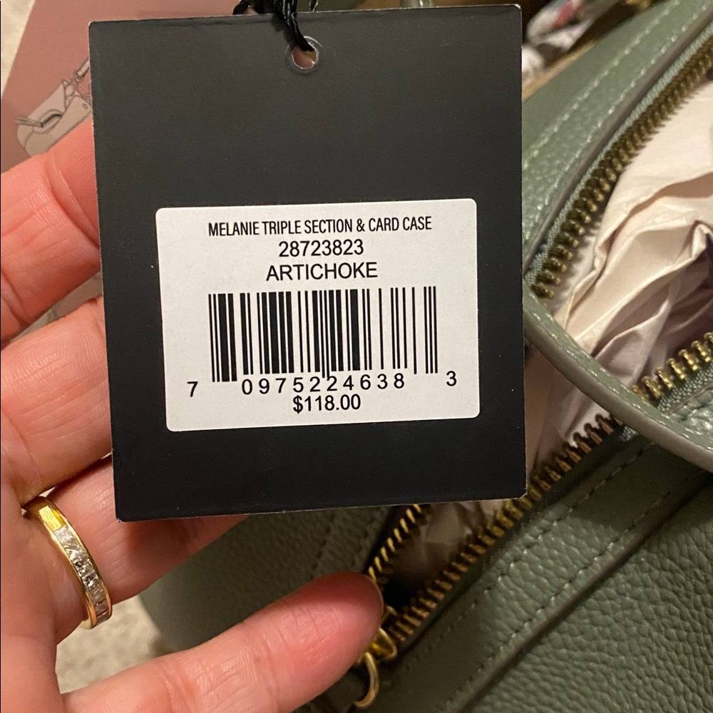 Nanette Lepore Green Tote with Gold Accents - Picture 11 of 11